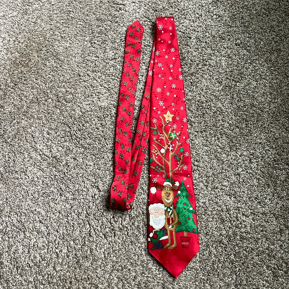 Yule tie greetings holiday tie